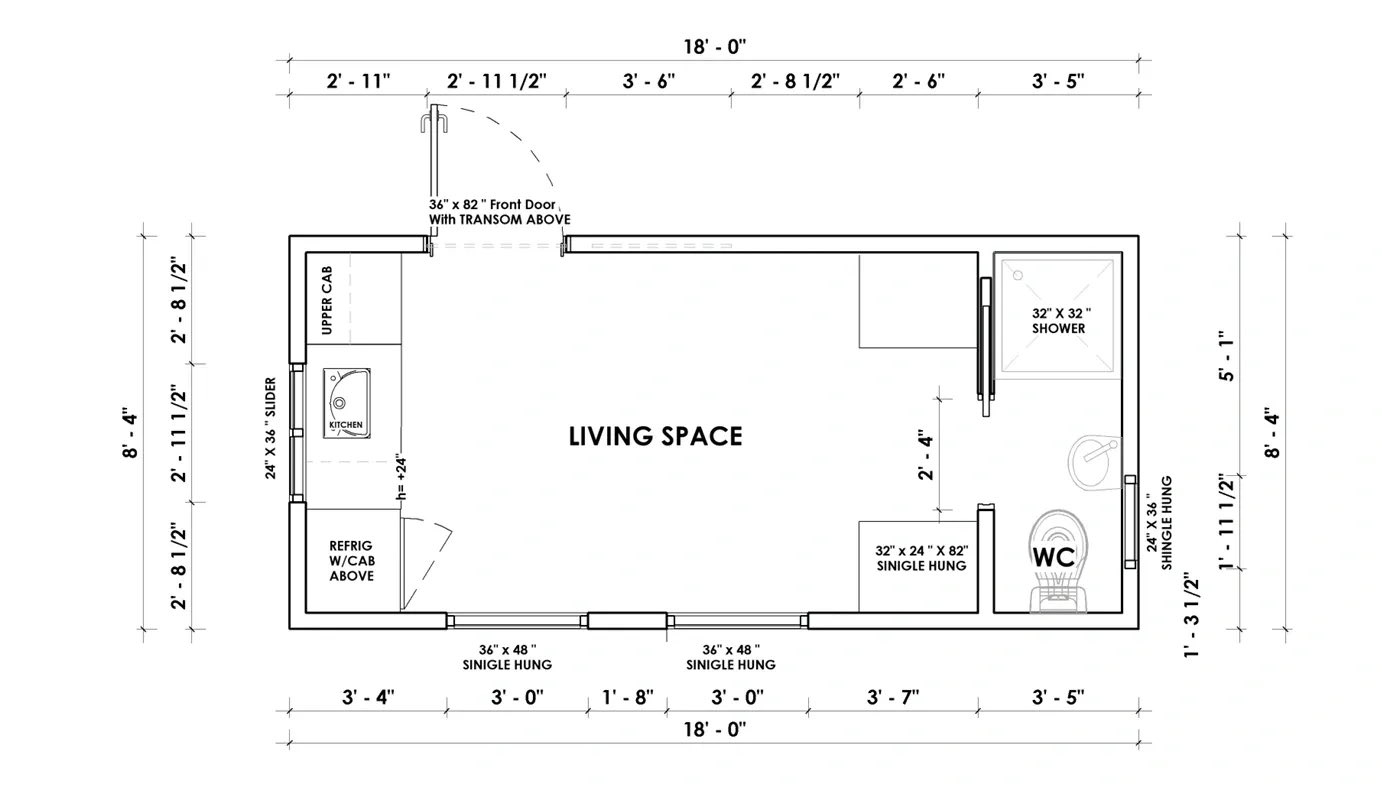 Spacious Flex Tiny Home Floorplan: The Kingdom 150